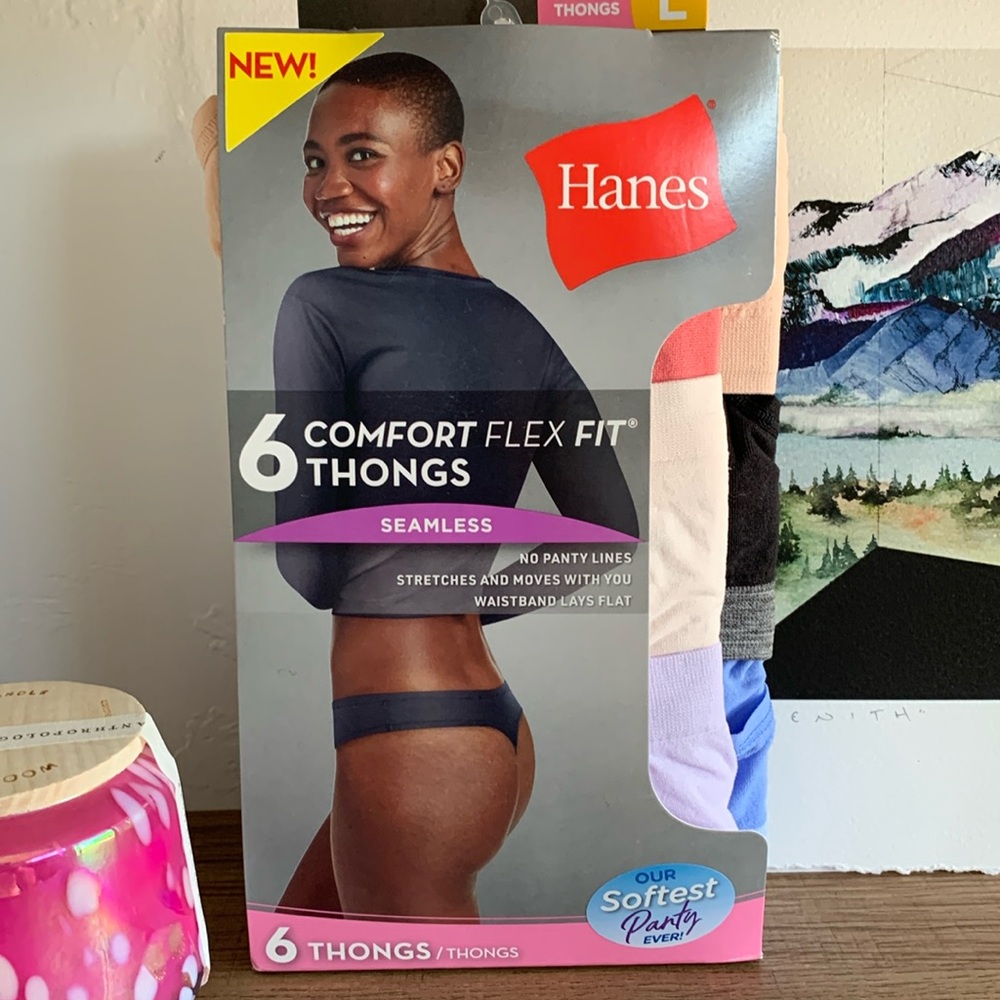 Hanes Thongs pack of 6 - Large new in box!